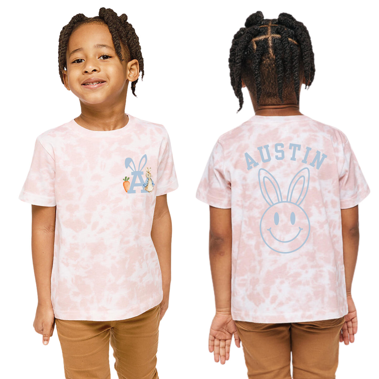 Personalized Easter Bunny Tie-Dye Shirt