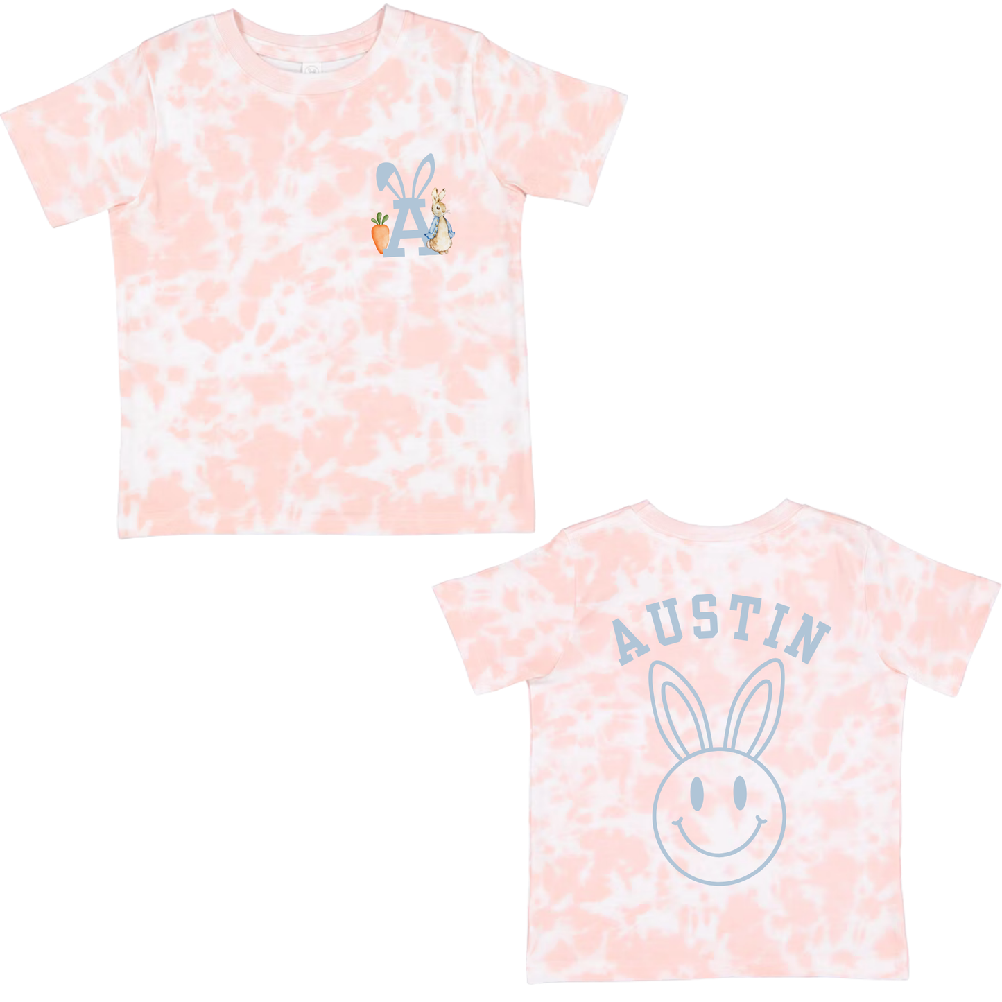 Personalized Easter Bunny Tie-Dye Shirt